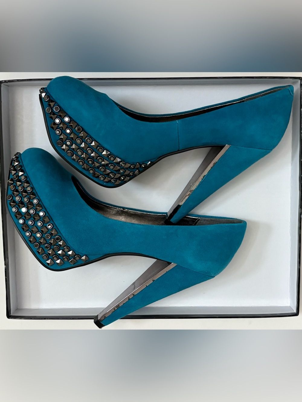 Sam Edelman York Teal Studded Platform Pumps-Size 7 NIB